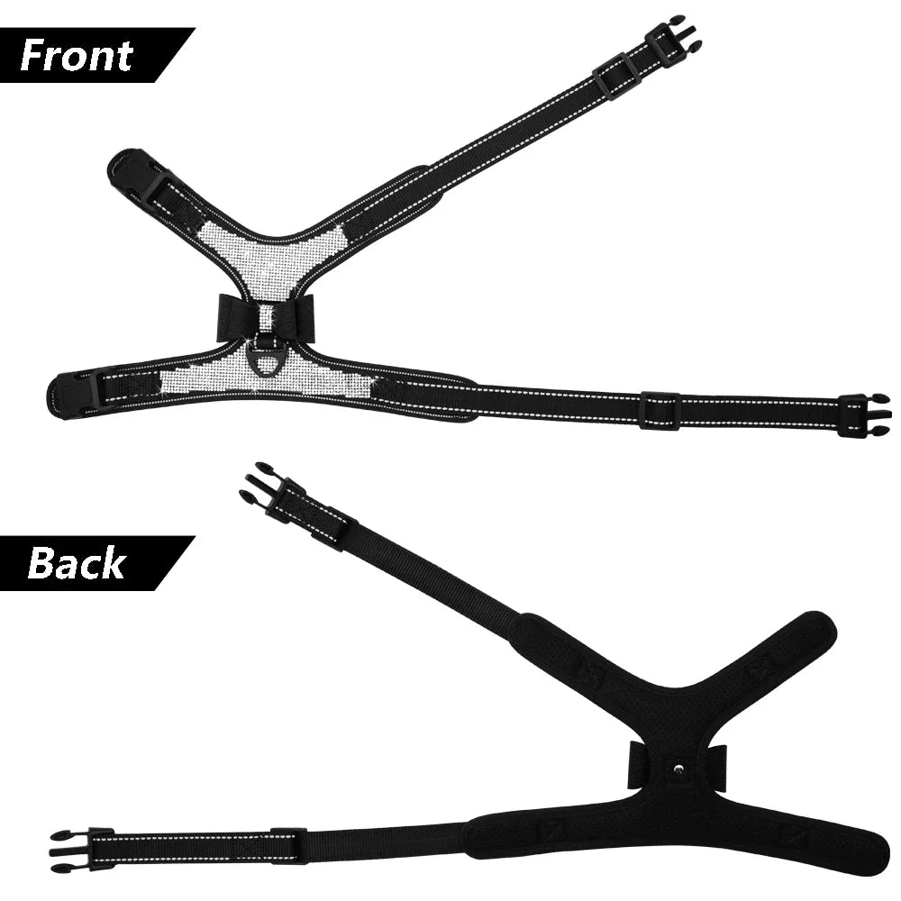 Reflective Dog Harness, Nylon Dog Harness/Vest, Bling, Rhinestone, with a Bow