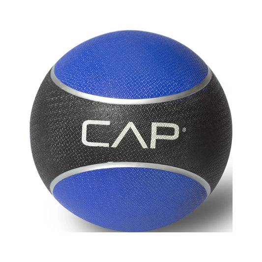 6-pound rubber exercise ball with a unique textured grip surface for better control
