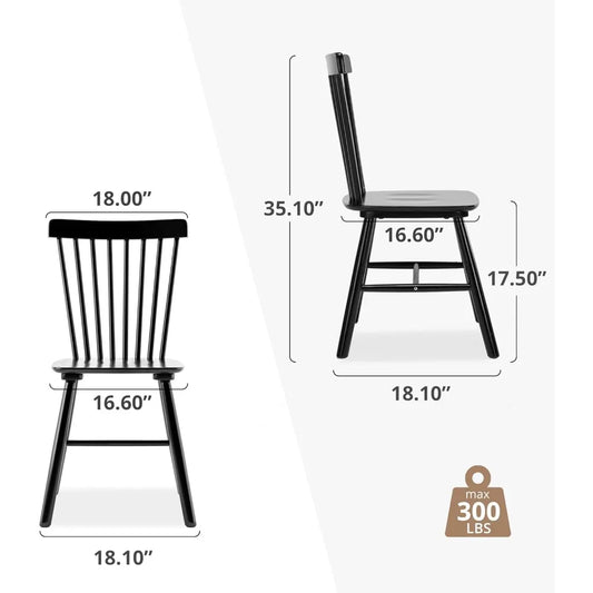 Best Dining Chairs Set of 4, Spindle Back Wood Dining Chairs