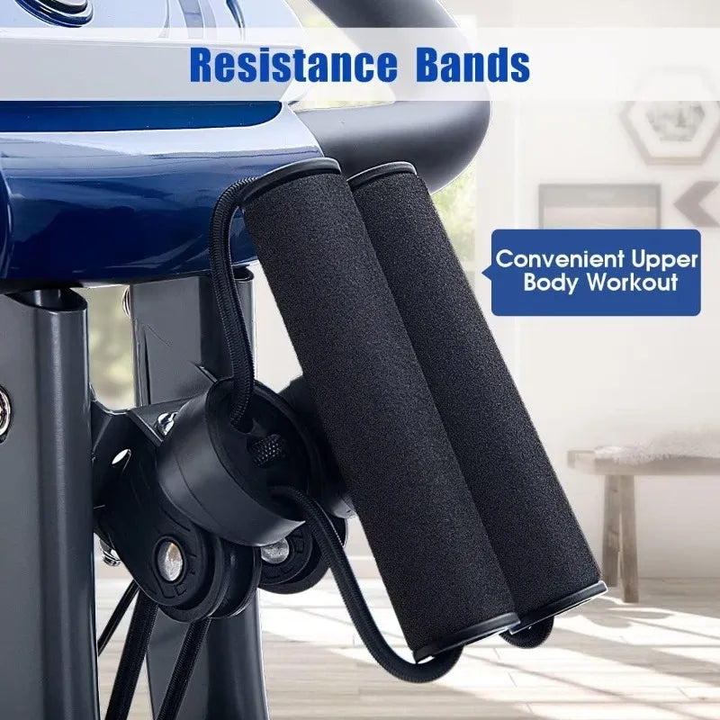 Exercise Bike foldable, 3 in 1 Magnetic Stationary Bike for Home with 16-Level Resistance, 300LB Capacity