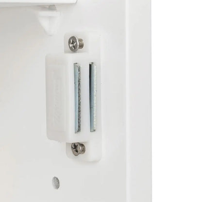 White Wall-Mounted Bathroom Cabinet with Mirror