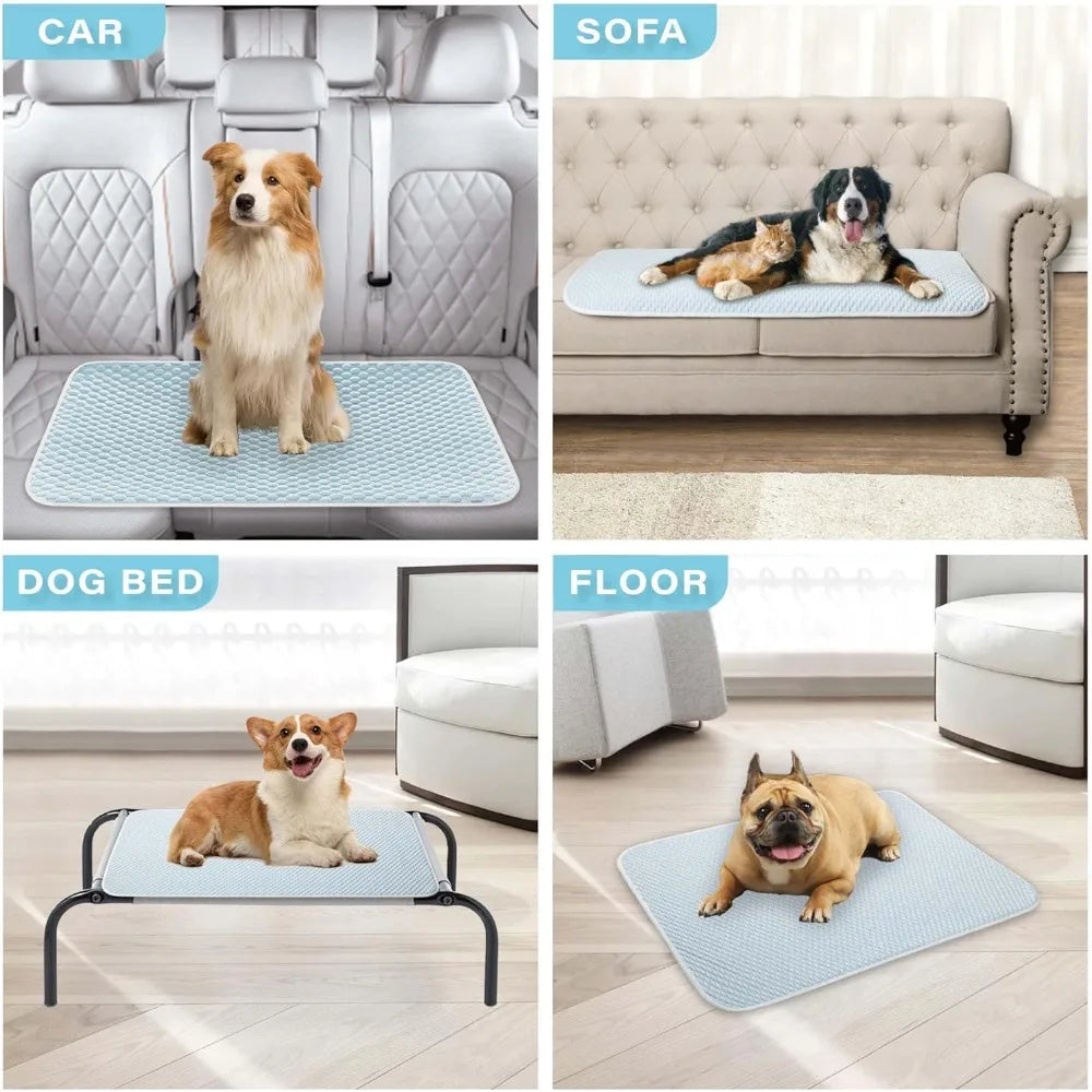 Dog Sleeping Pad & Pets Cooling Mat- Breathable Bubble Surface, EZ Clean. Blue