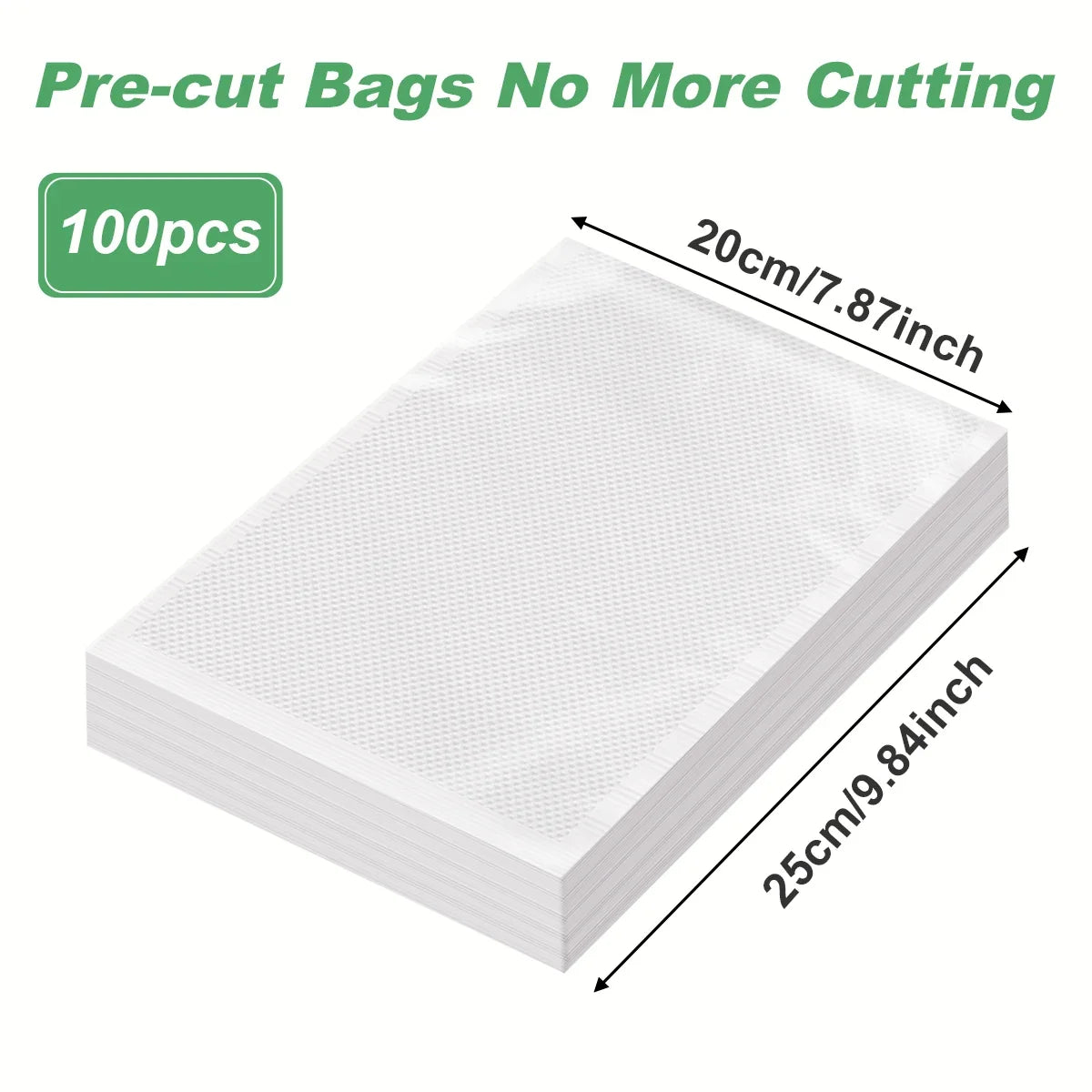 BPA-Free Vacuum Sealer Bags for Food Storage, 100pcs, Kitchen Accessories