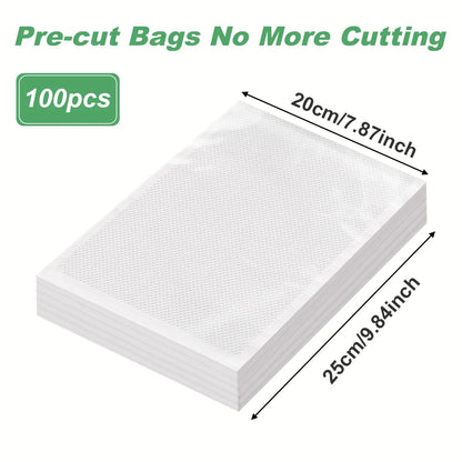 BPA-Free Vacuum Sealer Bags for Food Storage, 100pcs, Kitchen Accessories