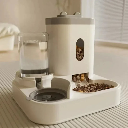 Automatic Feeder MultiPet Food Bowl With Water Fountain, Large Capacity Food Storage Dispenser, 5 Colors