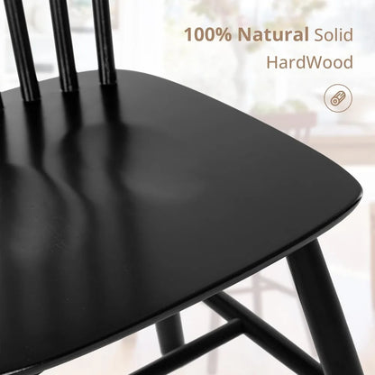 Best Dining Chairs Set of 4, Spindle Back Wood Dining Chairs