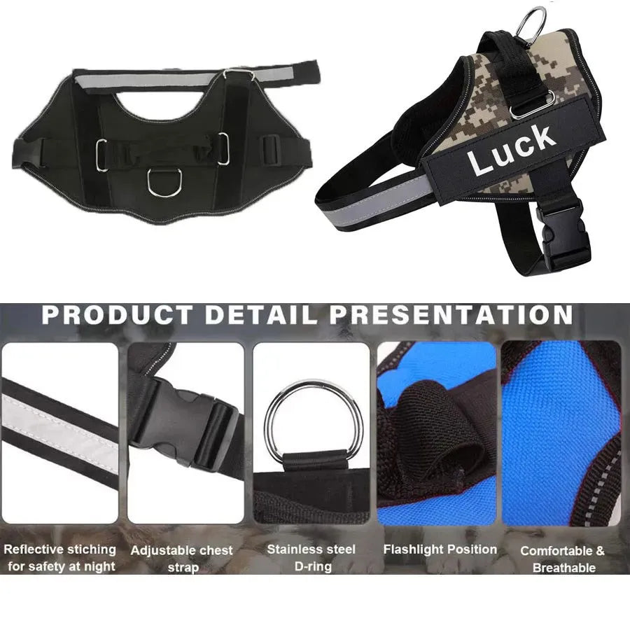 Dog Harness, Adjustable Dog Vest, Reflective, Breathable  for Small, Medium, Large, and XL Dogs